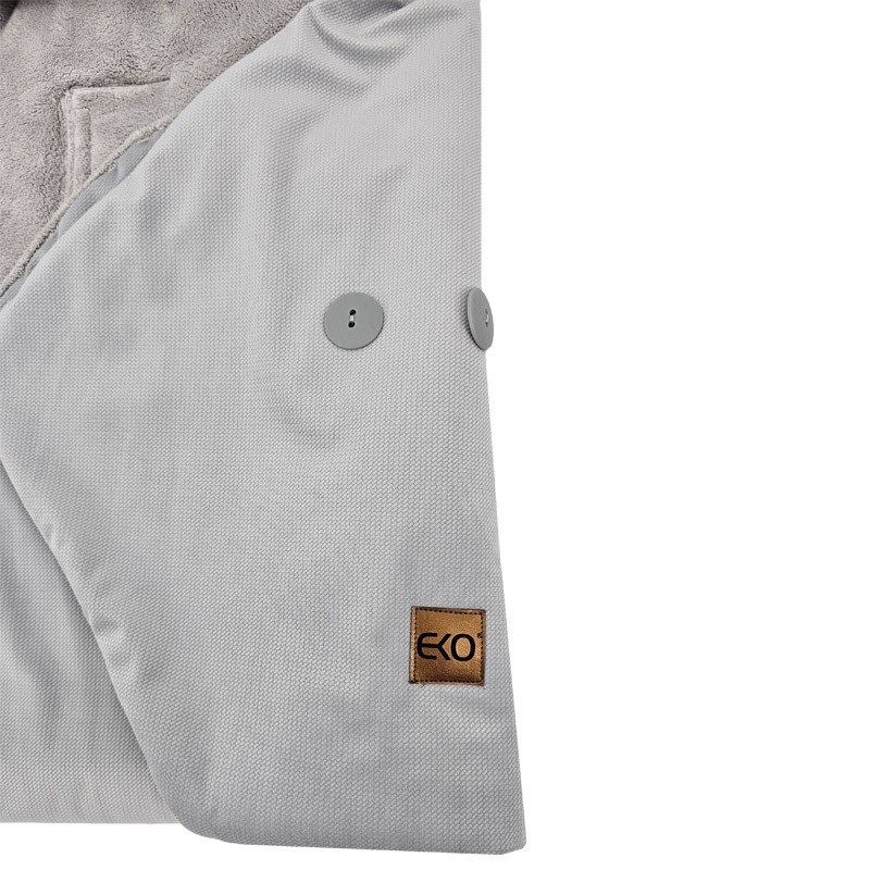 Schlafsack für Autositz VELVET 3- und 5-Punkt-Gurt GREY