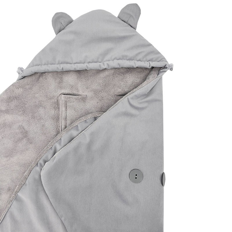 Śpiworek do fotelika VELVET pasy 3 i 5-punktowe SZARY