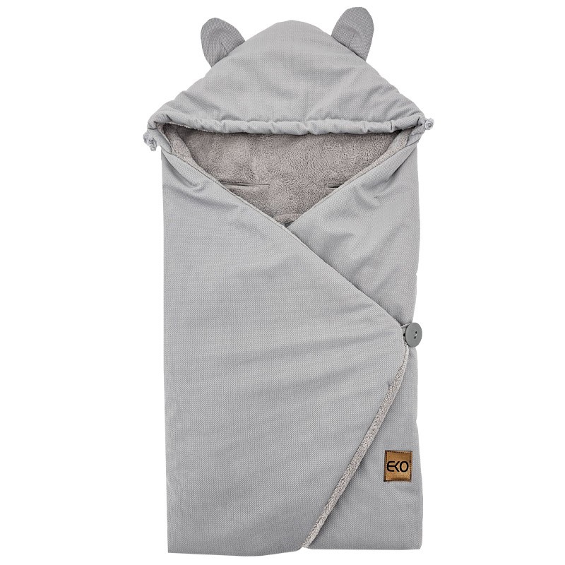 Schlafsack für Autositz VELVET 3- und 5-Punkt-Gurt GREY