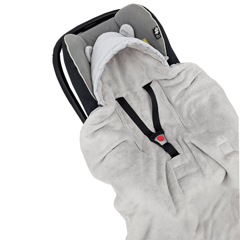 Sleeping bag for car seat VELVET 3- and 5-point belts GREY Sleeping bag for car seat VELVET 3- and 5-point belts GREY