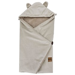 Sac de couchage pour siège auto VELVET harnais 3 et 5 points LIGHT BEIGE