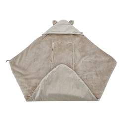 Schlafsack für Autositz VELVET 3- und 5-Punkt-Gurt LIGHT BEIGE