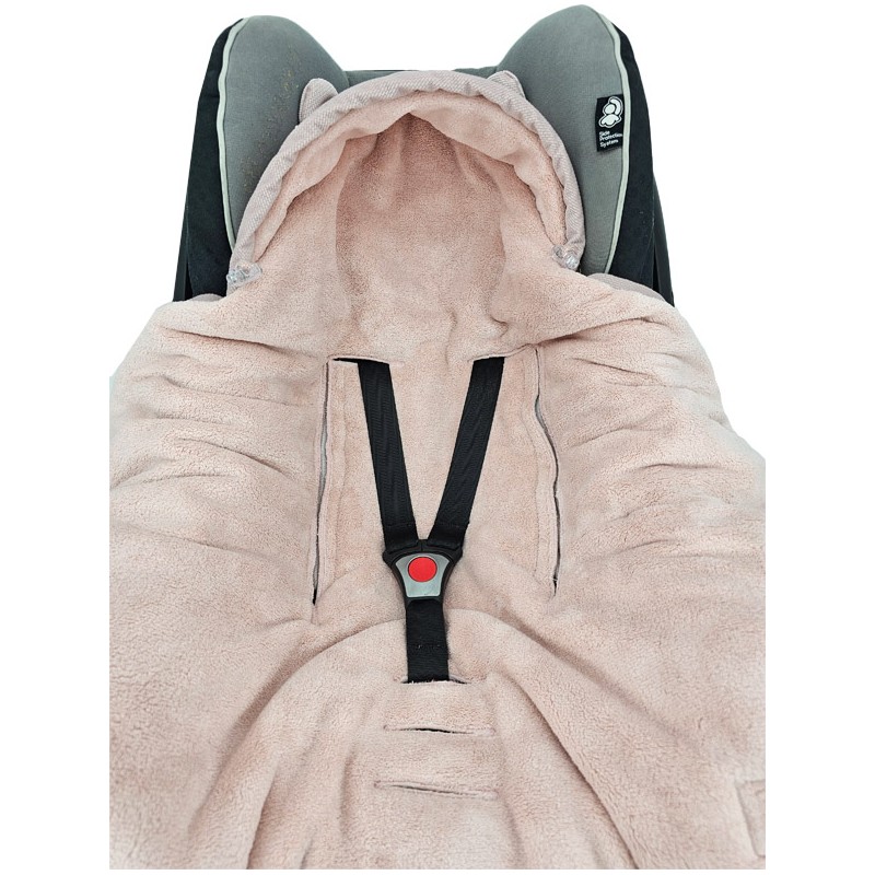 Guļammaiss autokrēsliņam VELVET 3 un 5 punktu drošības jostām ICING tumši bēšs