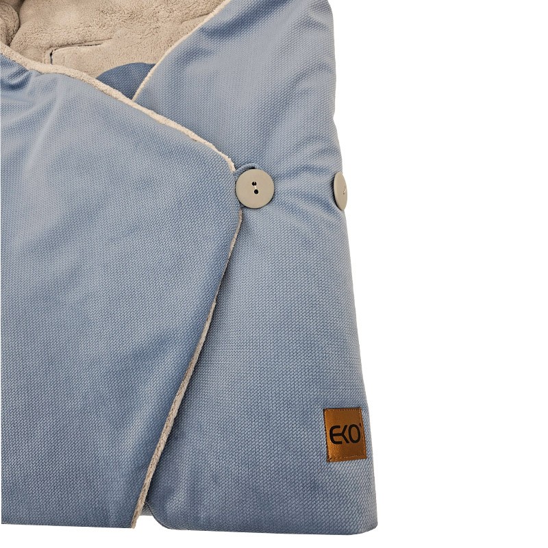 Schlafsack für Autositz VELVET 3- und 5-Punkt-Gurt BLUE