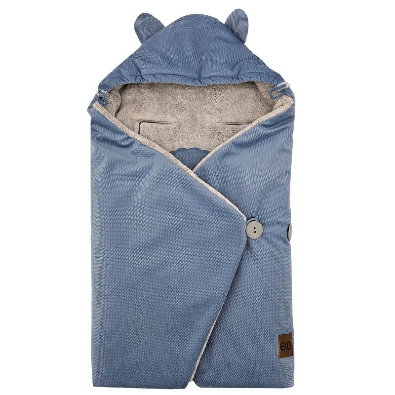 Schlafsack für Autositz VELVET 3- und 5-Punkt-Gurt BLUE