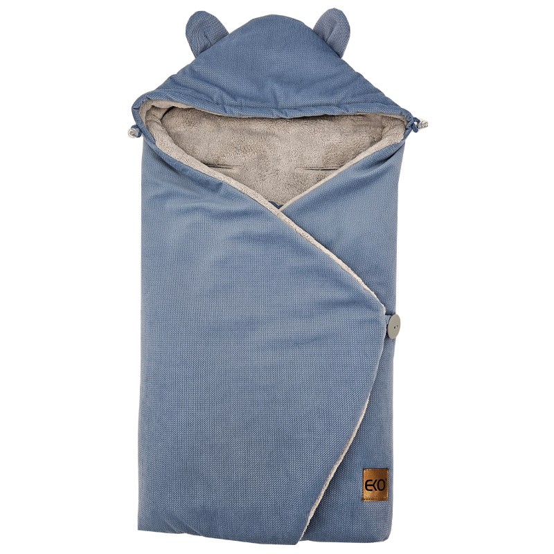 Hálózsák az autósüléshez VELVET 3- és 5 pontos biztonsági övek BLUE