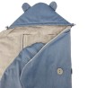 Sleeping bag for car seat VELVET 3- and 5-point belts BLUE