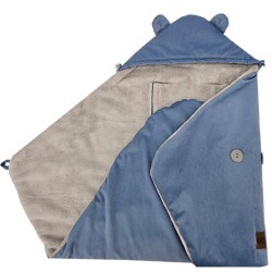 Sleeping bag for car seat VELVET 3- and 5-point belts BLUE