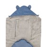 Sleeping bag for car seat VELVET 3- and 5-point belts BLUE