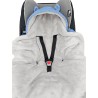 Sleeping bag for car seat VELVET 3- and 5-point belts BLUE