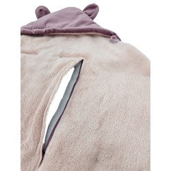 Schlafsack für Autositz VELVET 3- und 5-Punkt-Gurt LILAC