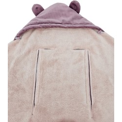 Schlafsack für Autositz VELVET 3- und 5-Punkt-Gurt LILAC