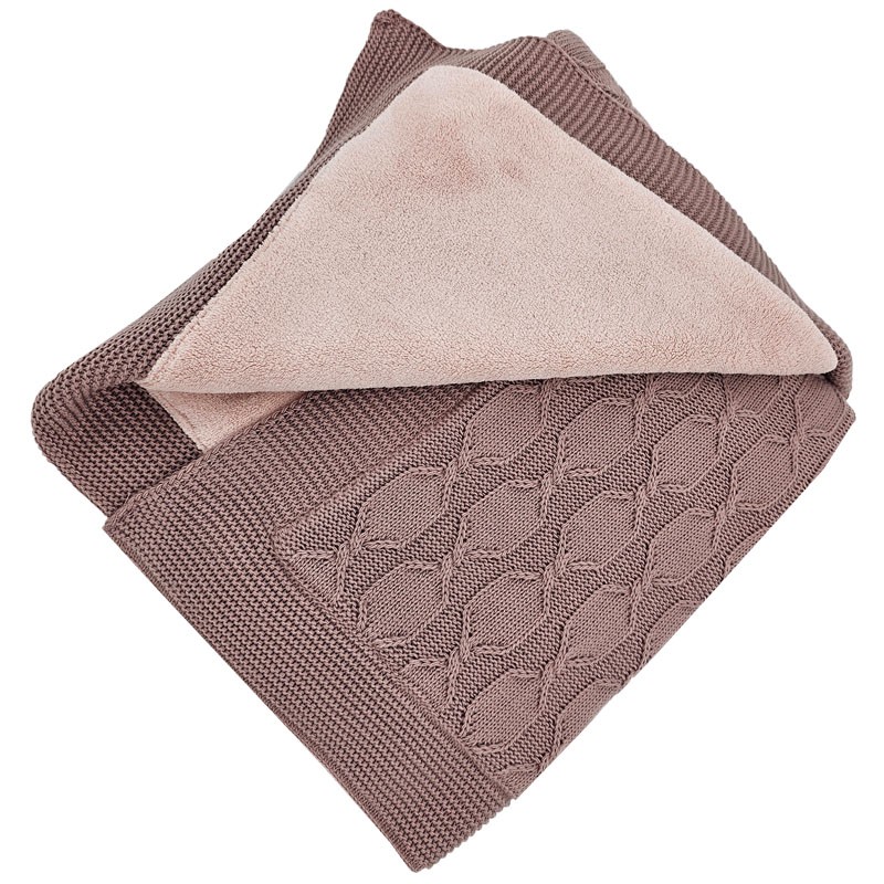 Couverture avec doublure en fourrure LILAC Couverture avec doublure en fourrure LILAC