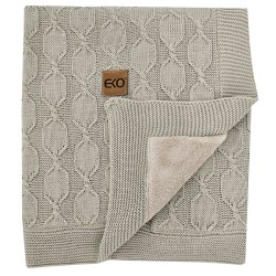 Blanket with fur lining BEIGE