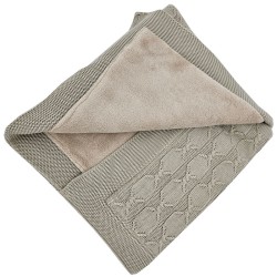 Blanket with fur lining BEIGE