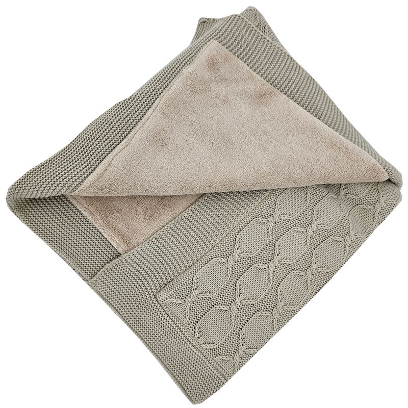 Couverture avec doublure en fourrure BEIGE Couverture avec doublure en fourrure BEIGE