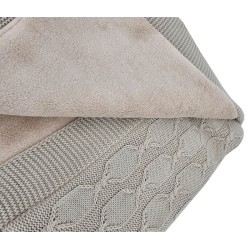 Blanket with fur lining BEIGE