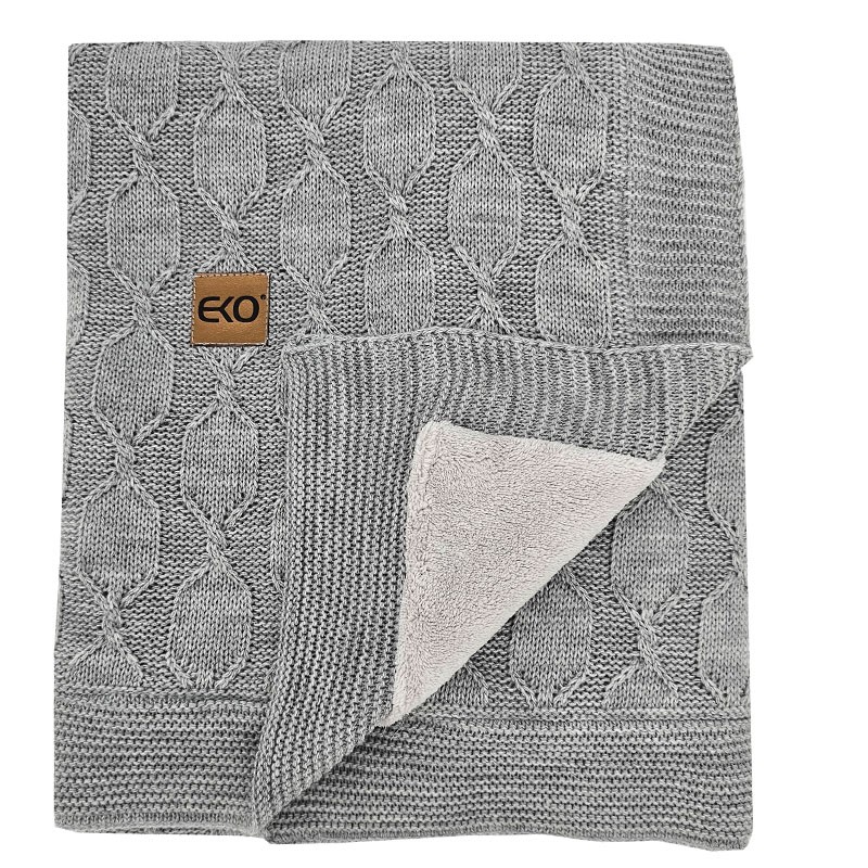 Couverture avec doublure en fourrure GREY Couverture avec doublure en fourrure GREY