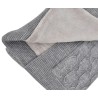 Blanket with fur lining GREY