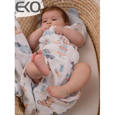 BAMBUS-PUCKTUCH 120 x 120 cm SCOOTER VERPACKUNGSBEUTEL