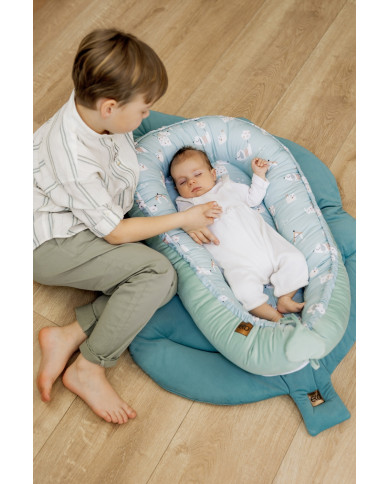 Zweiseitig Babynest aus Baumwolle DOGS Zweiseitig Babynest aus Baumwolle DOGS