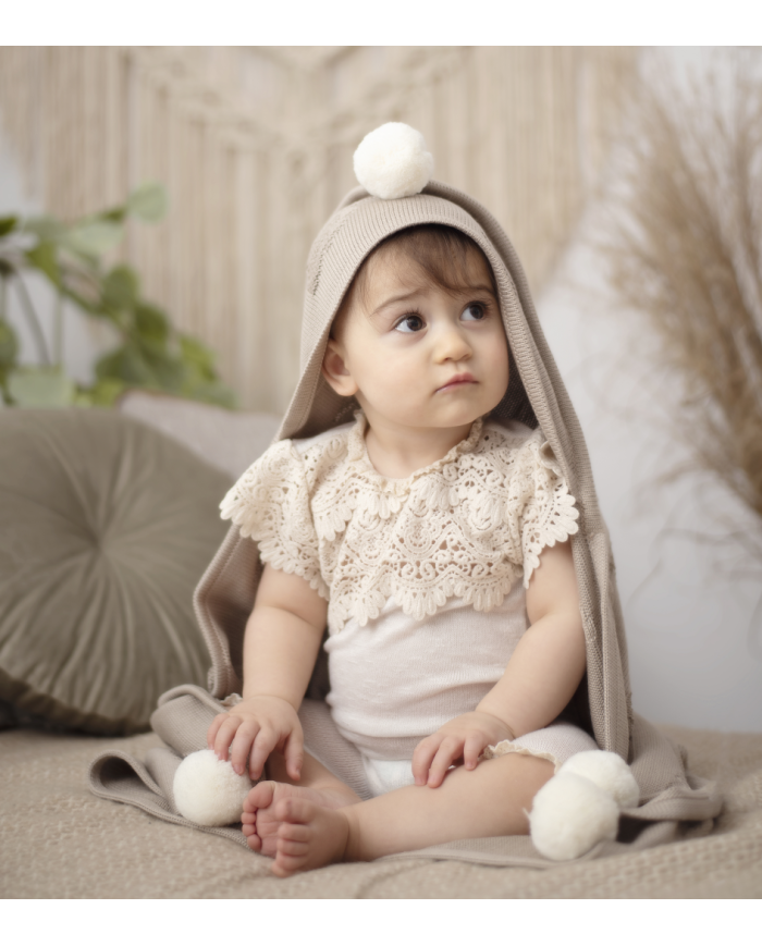 Bambusa plediņš "LEAVES" WHITE