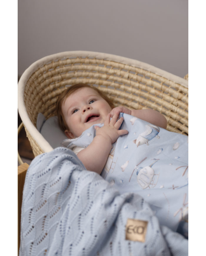 Cellular Bamboo blanket TURQUOISE