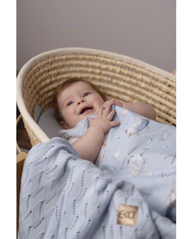 Cellular Bamboo blanket BLUE Cellular Bamboo blanket BLUE