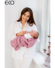 Cellular Bamboo blanket BLUE