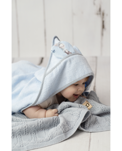 Bamboo bath cover PILOT BEAR/BLUE Bamboo bath cover PILOT BEAR/BLUE