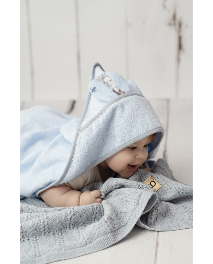 Serviette de bain en bambou PILOT BEAR/BLUE Serviette de bain en bambou PILOT BEAR/BLUE