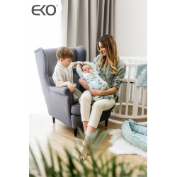 Printed Cotton+Muslin Swaddle Blanket with Coconut PILOT BEAR Printed Cotton+Muslin Swaddle Blanket with Coconut PILOT BEAR