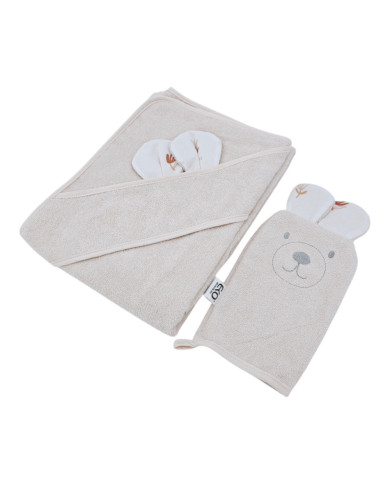 Bambusz fürdetőhuzat és mosdókendő EKO BEIGE MEADOW Bambusz fürdetőhuzat és mosdókendő EKO BEIGE MEADOW