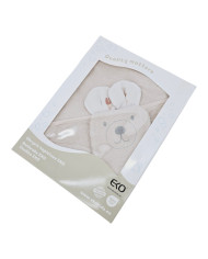 Bamboo Bathrobe plus washcloth EKO  BEIGE MEADOW