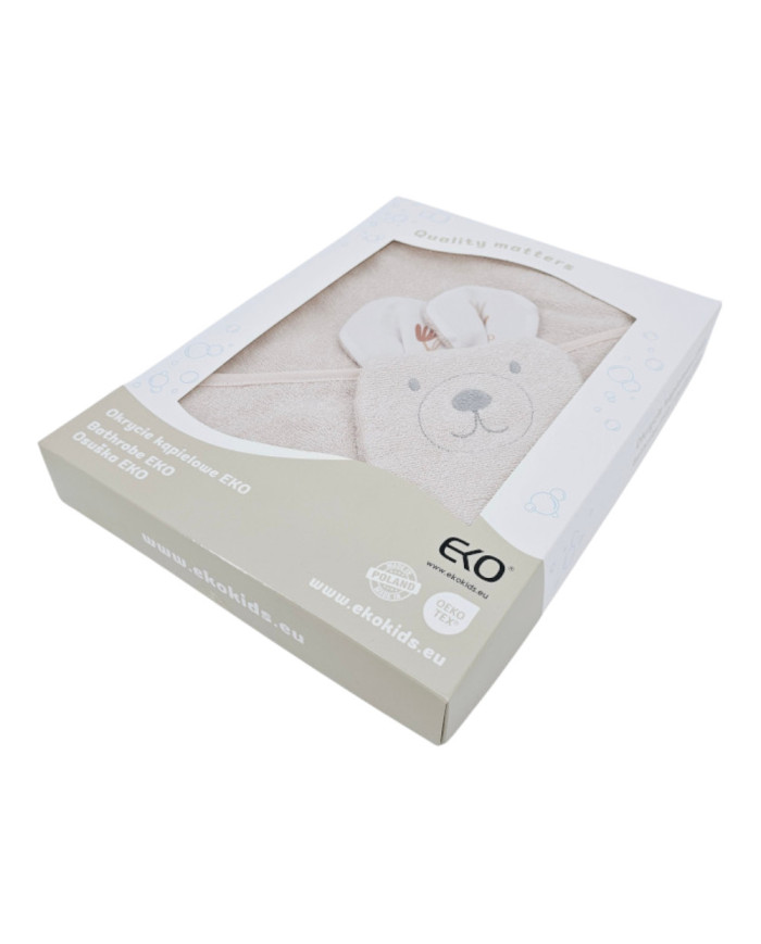 Bamboo Bathrobe plus washcloth EKO  BEIGE MEADOW