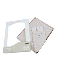 Bambus-Badehaube und Waschlappen EKO BEIGE MEADOW