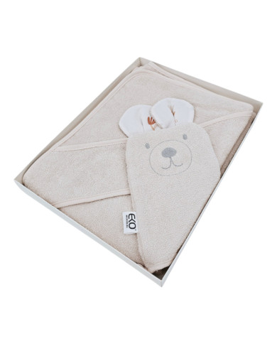 Bambusz fürdetőhuzat és mosdókendő EKO BEIGE MEADOW Bambusz fürdetőhuzat és mosdókendő EKO BEIGE MEADOW