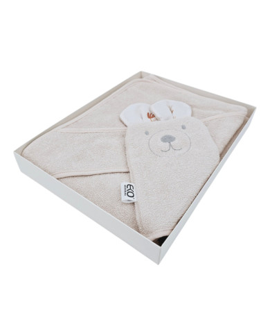 Bambusz fürdetőhuzat és mosdókendő EKO BEIGE MEADOW Bambusz fürdetőhuzat és mosdókendő EKO BEIGE MEADOW