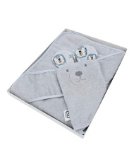Couverture de bain et gant de toilette en bambou EKO LION