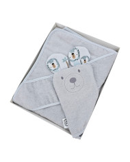 Couverture de bain et gant de toilette en bambou EKO LION