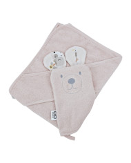 Couverture de bain et gant de toilette en bambou EKO MY FARM Couverture de bain et gant de toilette en bambou EKO MY FARM