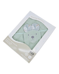 Bambus-Badehaube und Waschlappen EKO DOGS