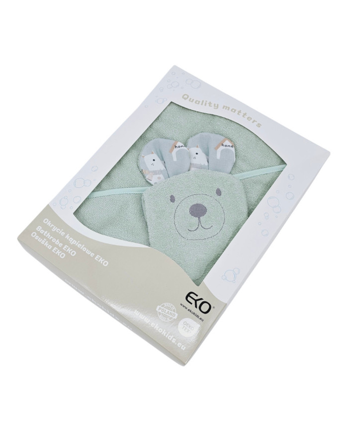 Couverture de bain et gant de toilette en bambou EKO DOGS