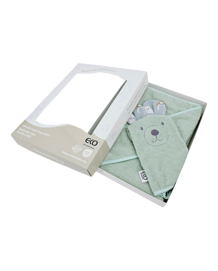 Couverture de bain et gant de toilette en bambou EKO DOGS