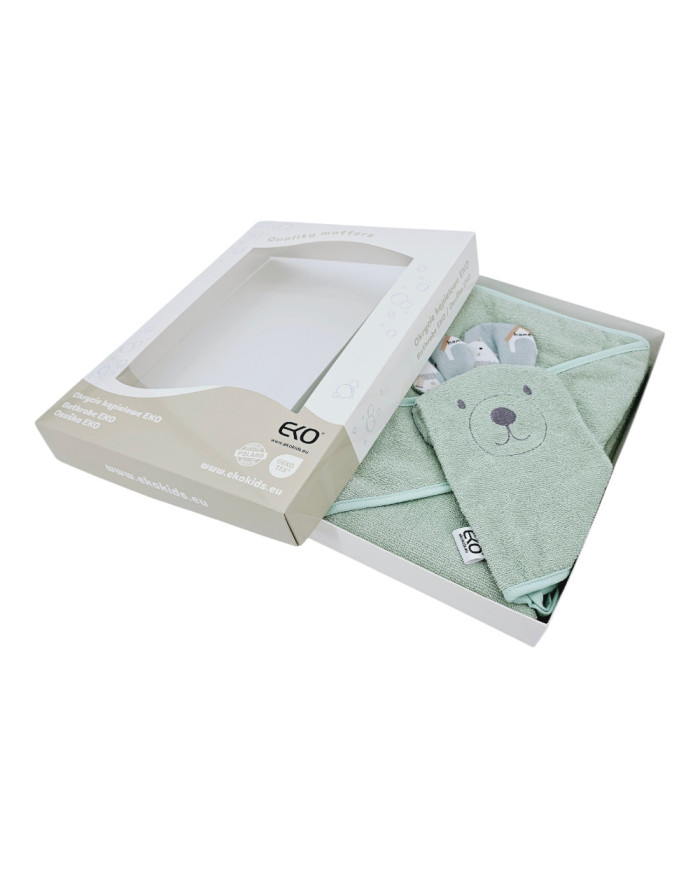 Couverture de bain et gant de toilette en bambou EKO DOGS