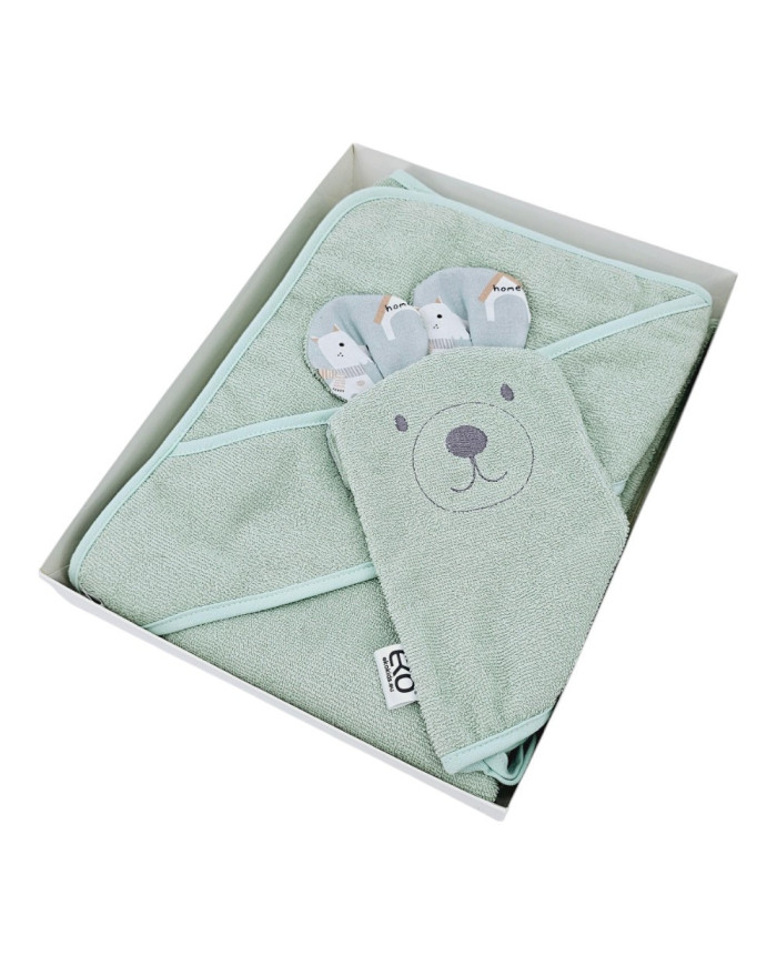 Couverture de bain et gant de toilette en bambou EKO DOGS