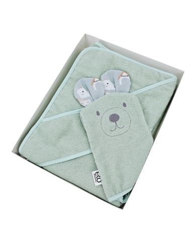 Couverture de bain et gant de toilette en bambou EKO DOGS Couverture de bain et gant de toilette en bambou EKO DOGS