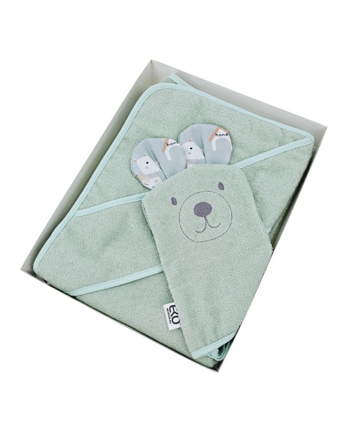 Couverture de bain et gant de toilette en bambou EKO DOGS