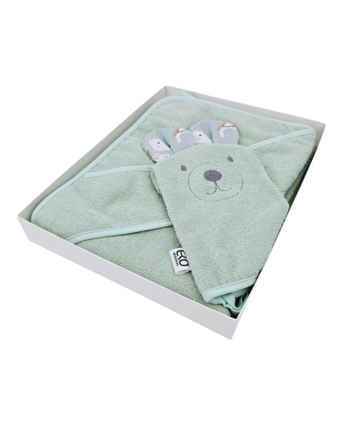 Couverture de bain et gant de toilette en bambou EKO DOGS
