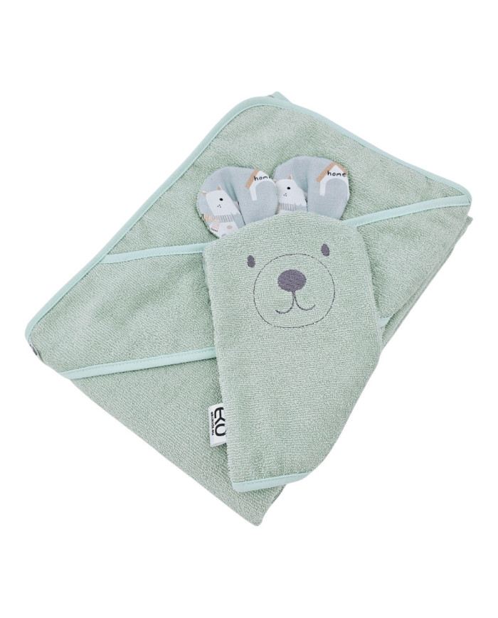 Couverture de bain et gant de toilette en bambou EKO DOGS